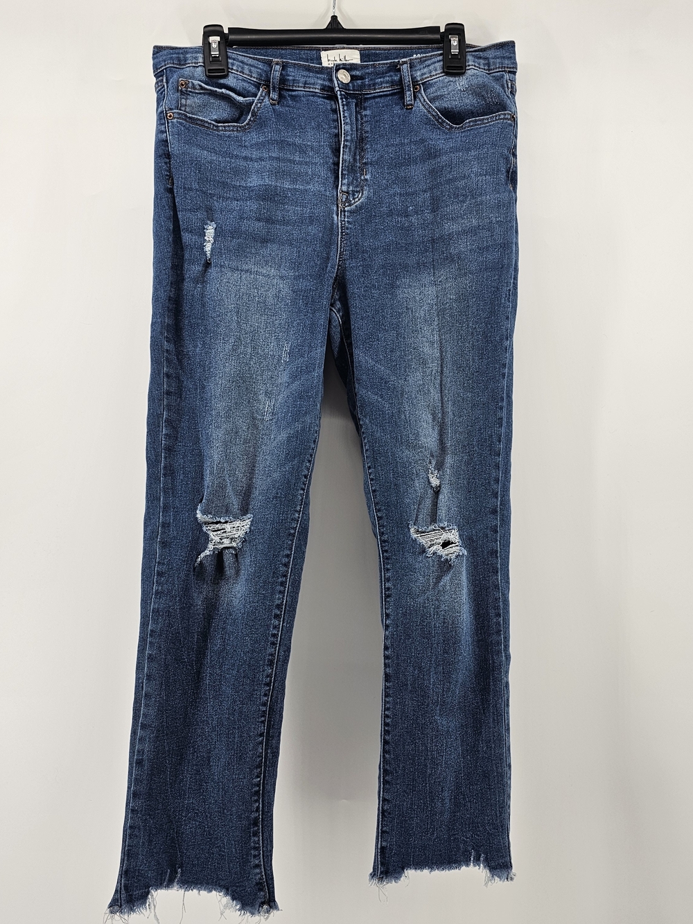 Nicole Miller New York SOHO High Rise Ankle Slim Jeans Size 12 Distressed
